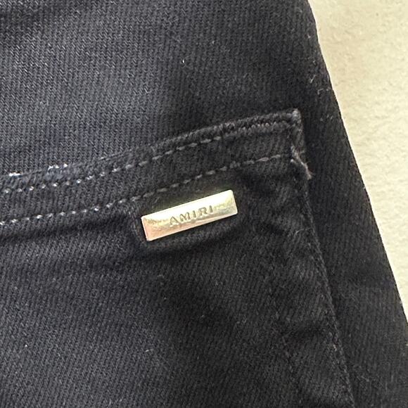 AMIRI MX1 Distressed Jeans Watercolor Black Sz 30 x 35 {3F48} - Picture 7 of 9